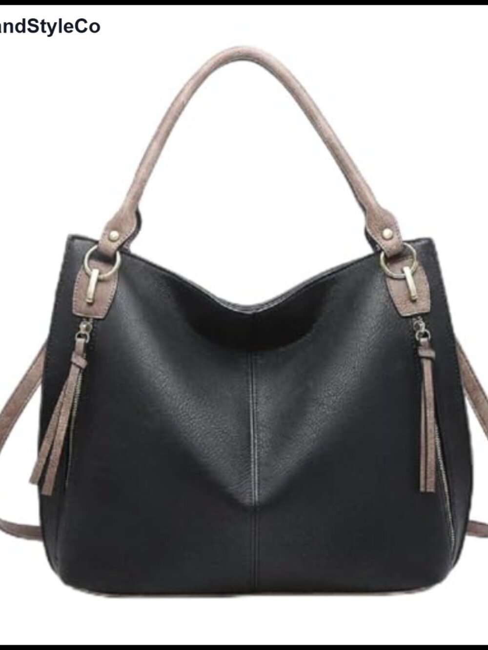 Distressed Vegan Leather Tote Bag for Women Large Hobo Shoulder Handbag